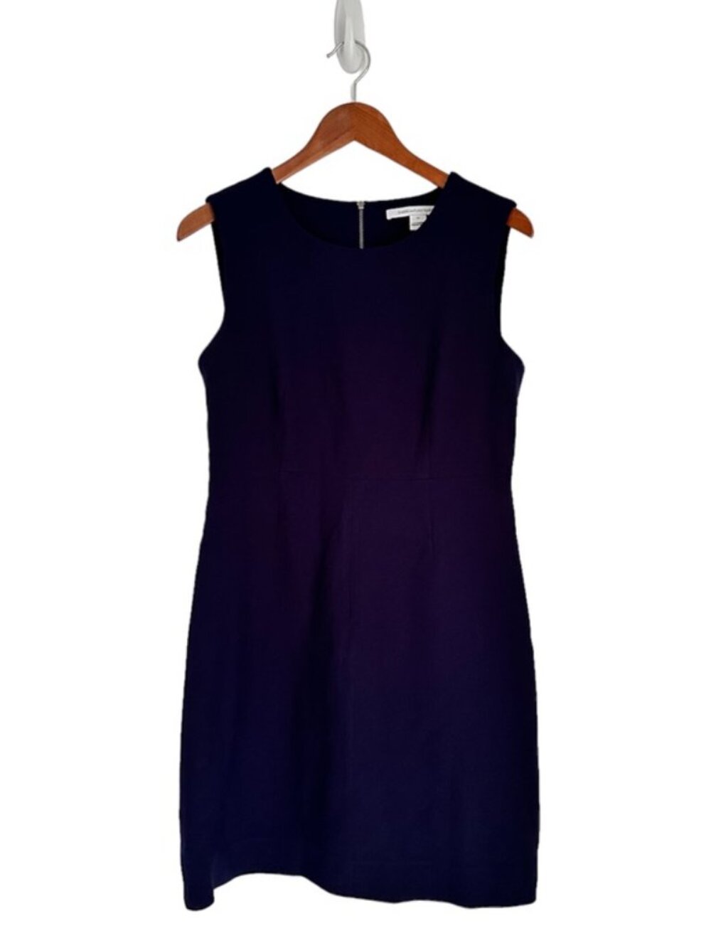 Diane Von Furstenberg Navy Blue Sheath Dress Size 10